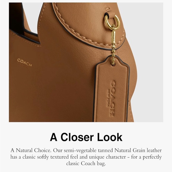 Coach Brooklyn Shoulder Bag 28 in Honey Brown - Picture 5 of 12